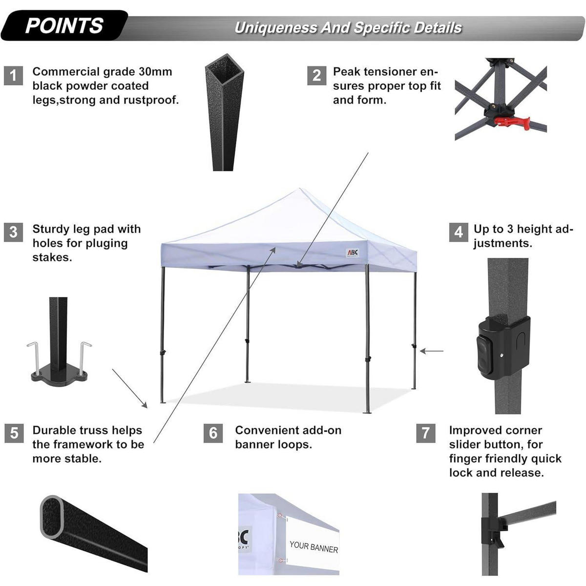 PAVILLON Pop-up 2,5 x 2,5 m Weiß Wasserdicht - Weiß, Textil (243.8/335.3/243.8cm)