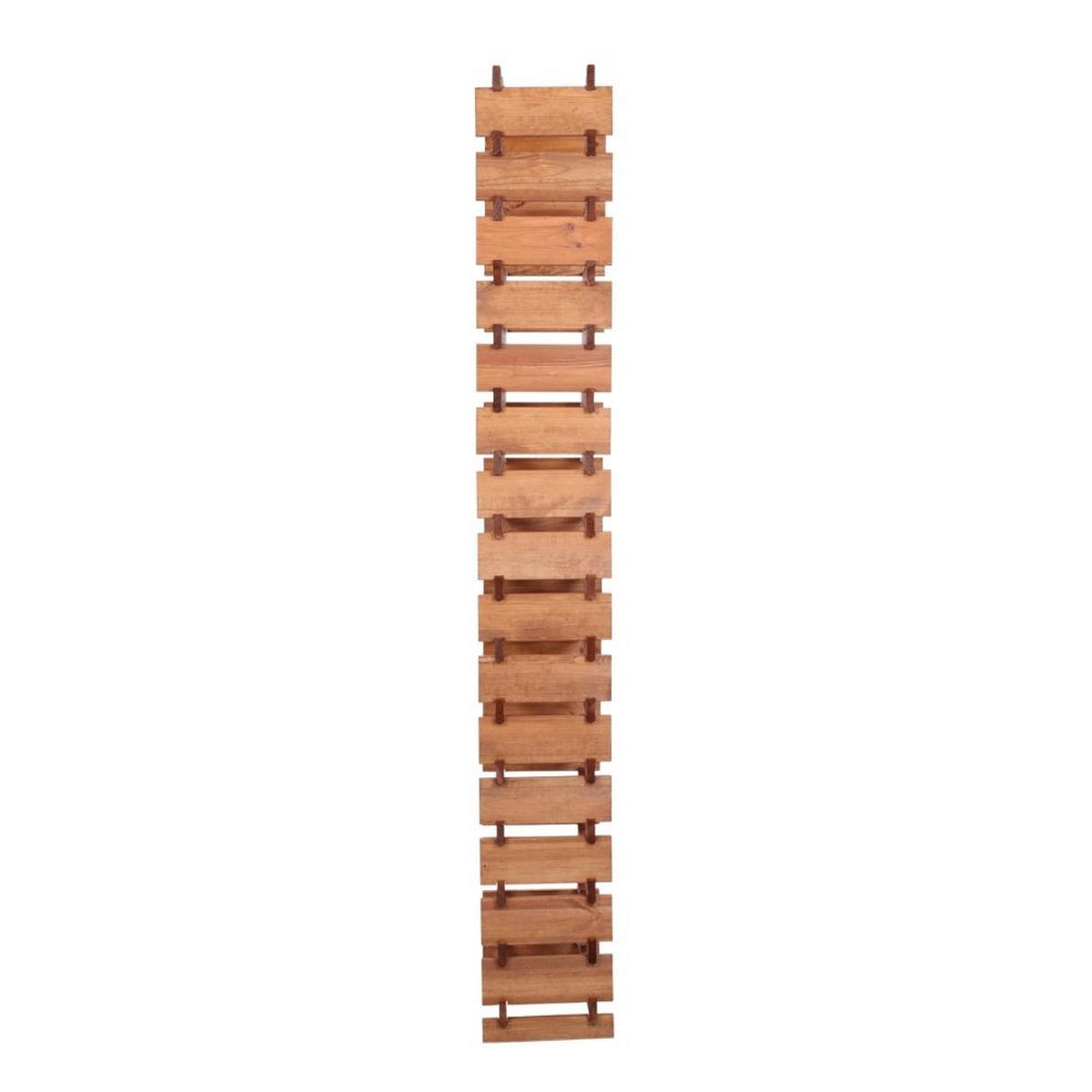 WEINREGAL VINOTECA FLEX PRO HxBxT 219x46x28cm 64 Flaschen auf 16 Ebenen Braun geölt - Braun, Holz (46/219/28cm) - PROREGAL