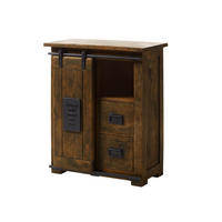 KOMMODE Mango 75x36x90 braun lackiert RAILWAY #453 - Braun, Holz (75/90/36cm) - Massivmoebel24