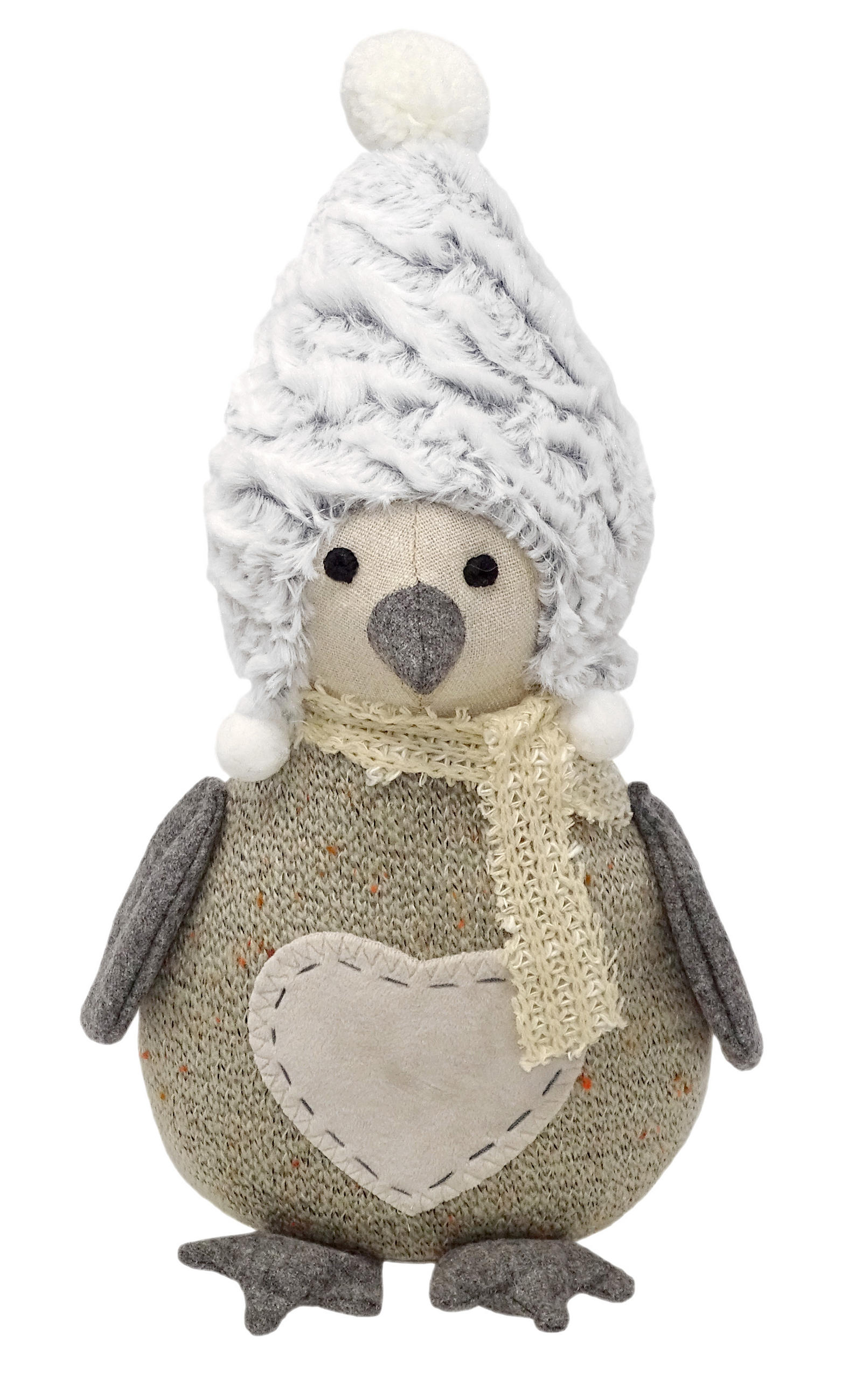 TÜRSTOPPER Pinguin Snowy - Grau, Textil (14/8cm) - Lashuma