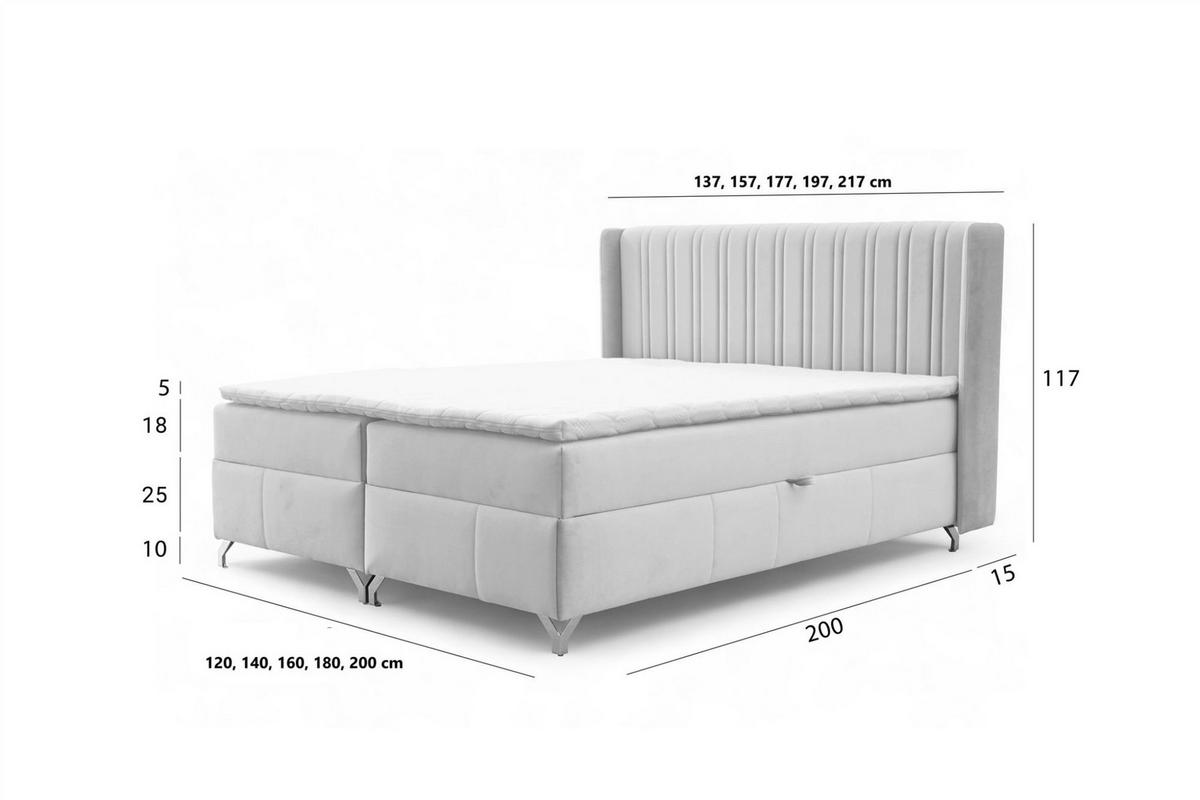 BOXBETT Damien - Gelb, Holzwerkstoff/Textil (120/200cm) - Fun Möbel