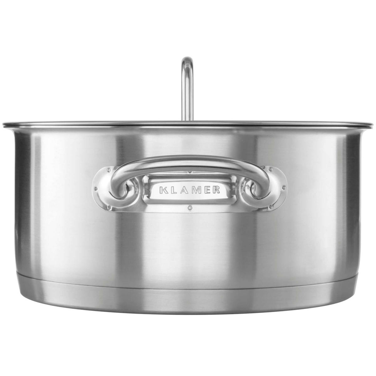 KOCHTOPFSET 4-teilig Edelstahl - Edelstahlfarben, Metall - KLAMER