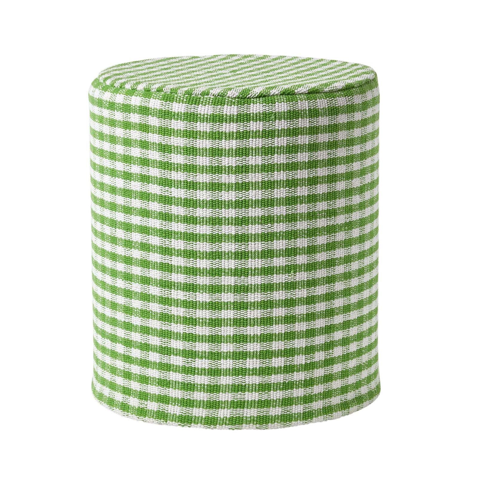 SITZPOUF Vichy-Karo grün, Hocker rund 40/40/42 cm - Grün, Textil (40/42/40cm) - Homescapes