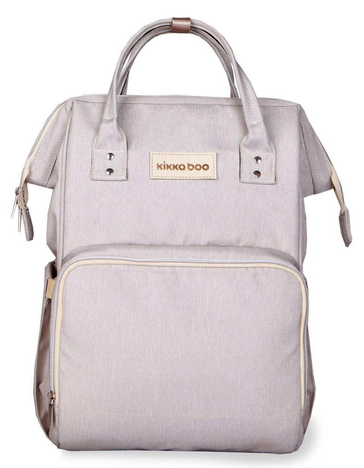 WICKELTASCHE Siena hellgrau Wickelunterlage, Thermo-Flaschenfächer, wasserabweisende Tasche - Grau, Textil (21/42/27cm) - Kikka boo