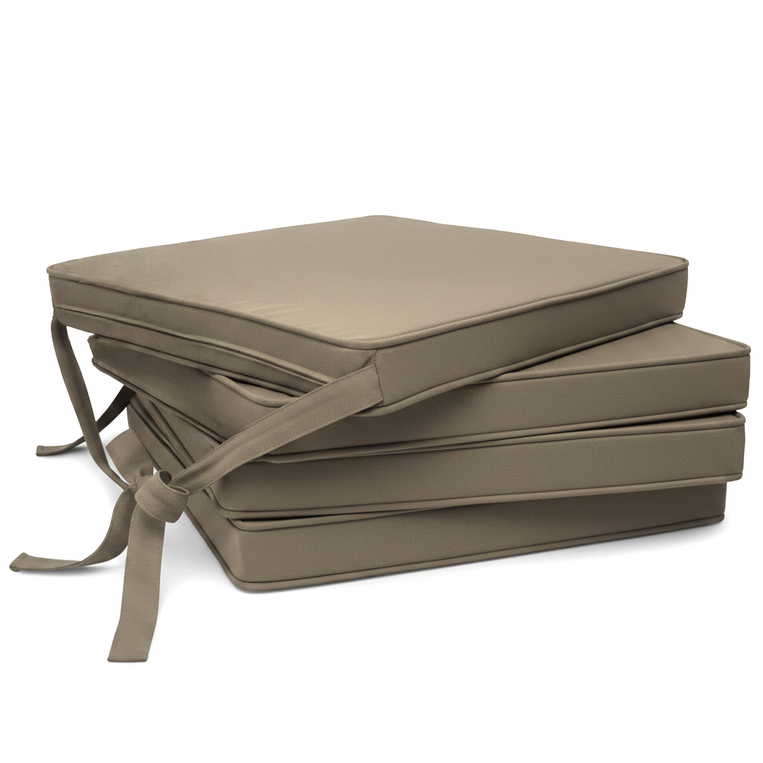 STUHLKISSEN Loft SK 45x40x5cm Taupe (4tlg) - Taupe, Textil (40/45cm) - Beautissu 