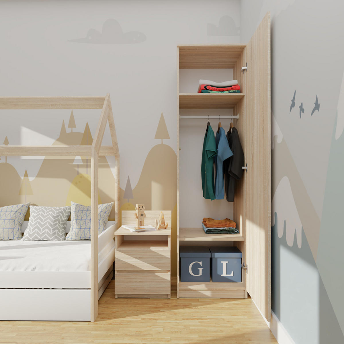 KLEIDERSCHRANK Sonoma 50/180/50 - Sonoma Eiche, Holzwerkstoff (50/180/50cm) - RAUMHIRSCH FURNITURE