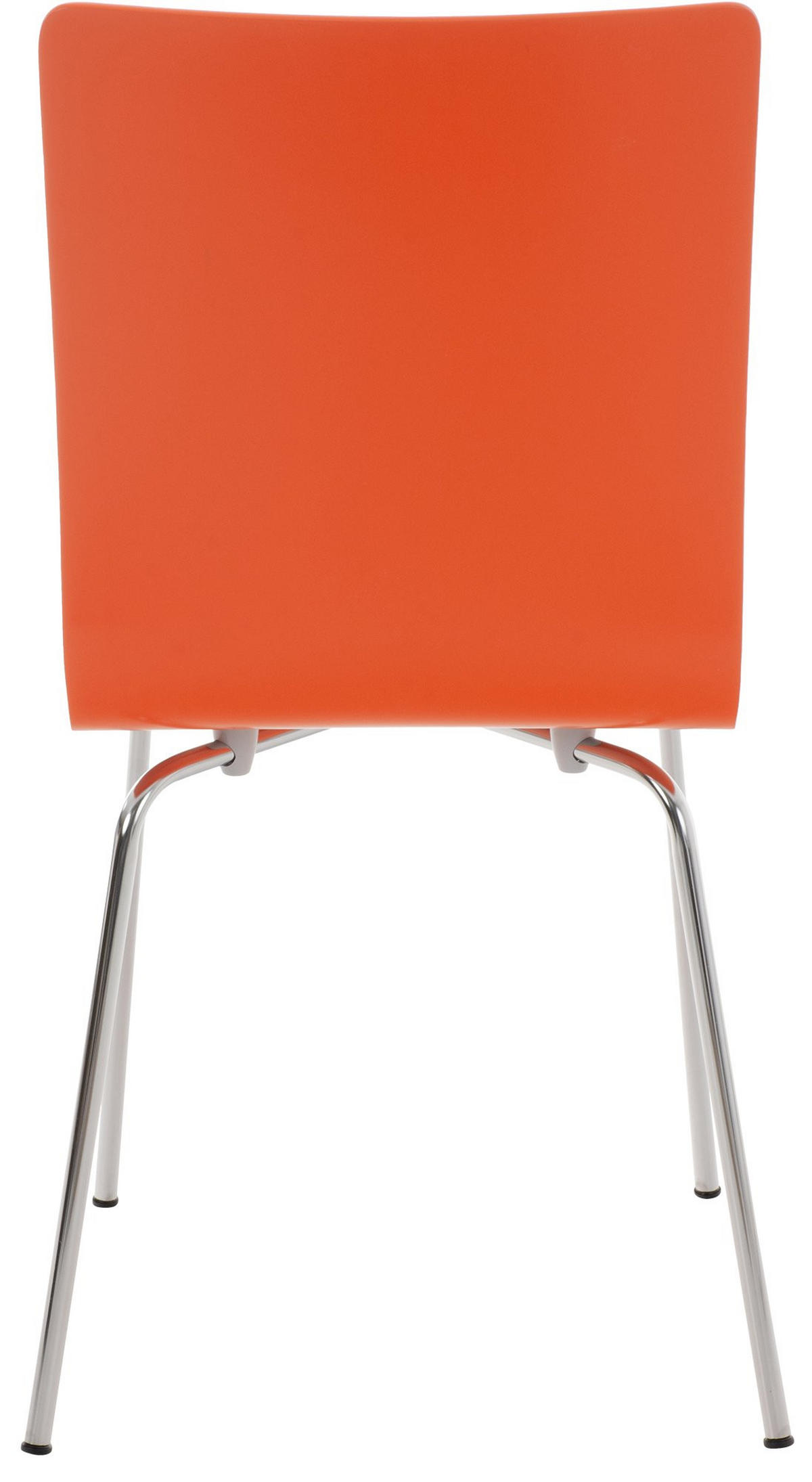 BESUCHERSTUHL PEPE 87x43x47 cm Orange Holz Metall - Orange, Metall (43/87/47cm) - DELUKE