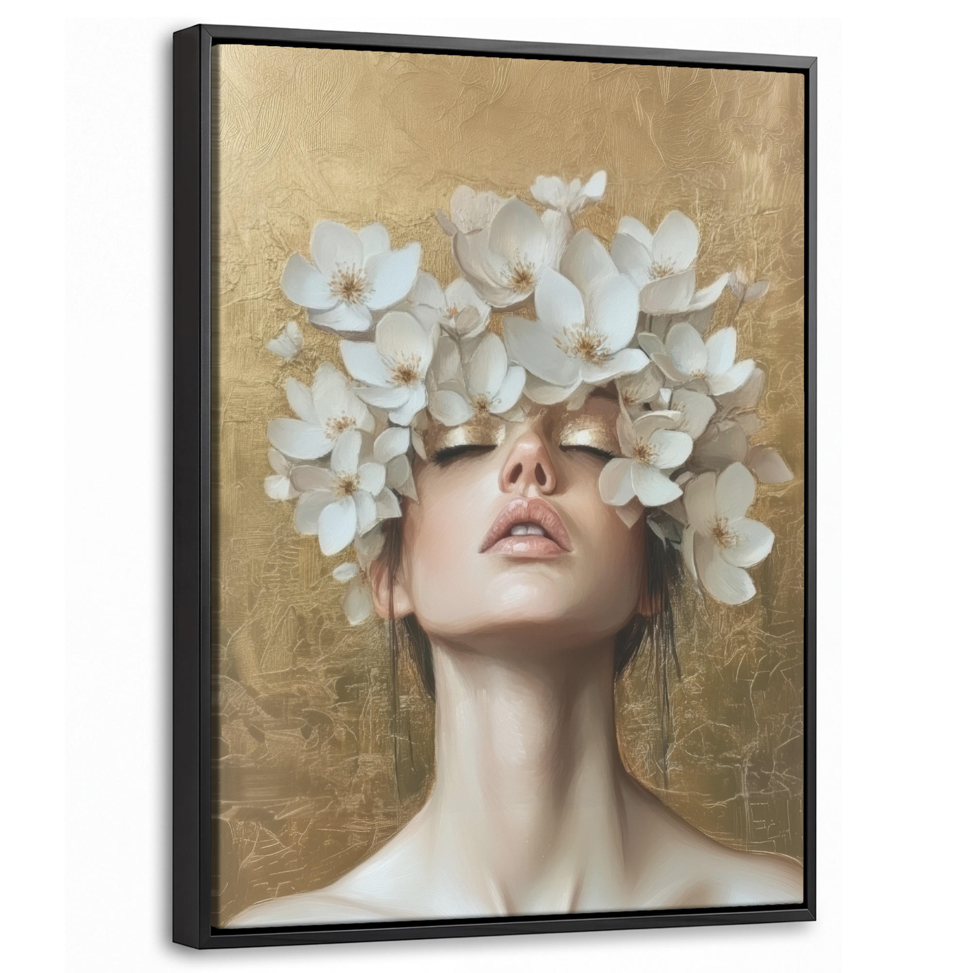 MuchoWow Leinwand Gold 30x40 cm