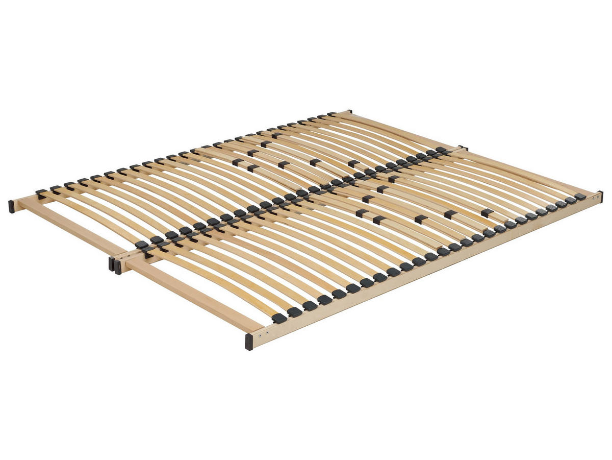LATTENROST 160x200 cm Heller Holzfarbton Vouziers - Hellbraun, Holz (160/200cm) - Beliani