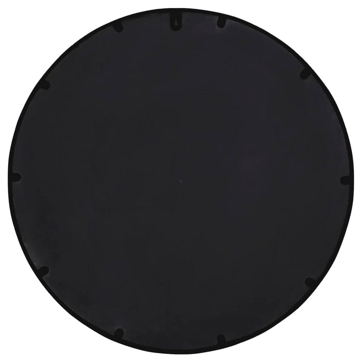 GARTENSPIEGEL Schwarz 60x4 cm Eisen Rund - Schwarz, Metall (60/60/1cm) - furnicato