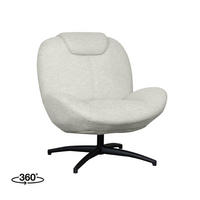 SESSEL Clayton Beige 89/82/91 cm - Creme, Textil (82/91/89cm) - LABEL51