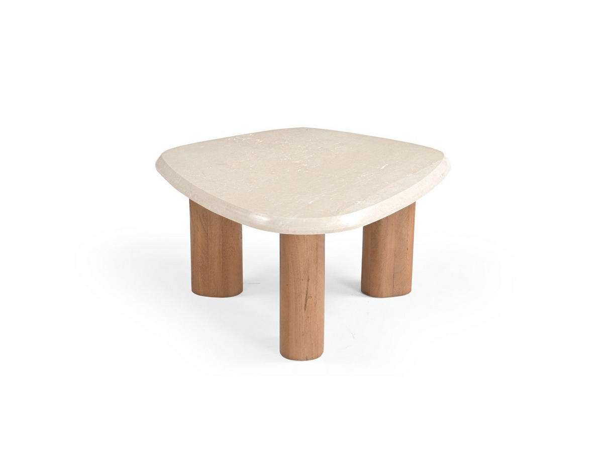 COUCHTISCH Nuvé Mangoholz 100 cm / 90 cm Beige - Beige, Holz (90/100/30cm)