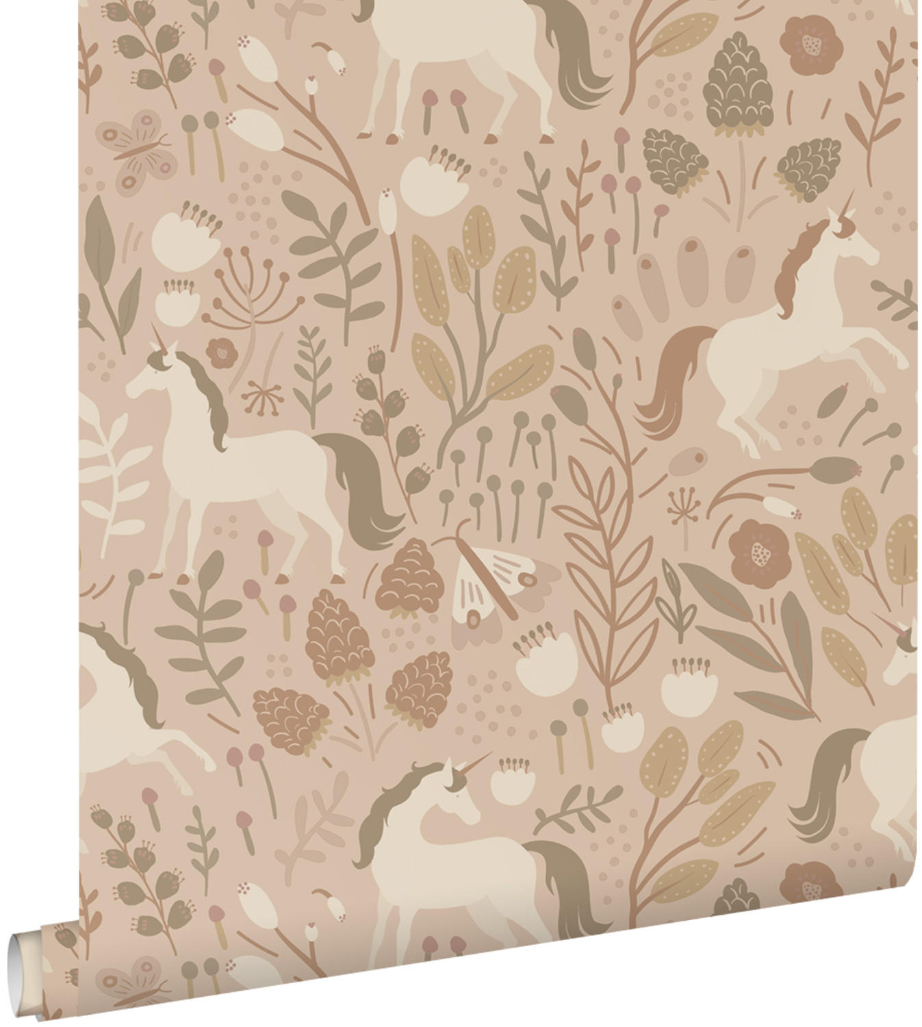 TAPETE Einhörner 53 cm x 10.05 m - Beige, Papier (53/0.1cm) - ESTAhome