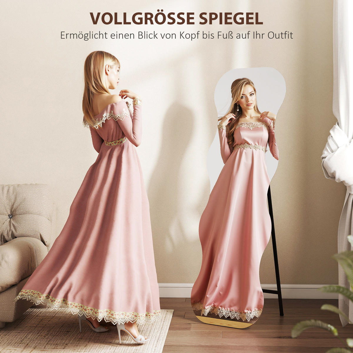 STANDSPIEGEL Schwarz 50.0/2.7/160.0cm - Schwarz, Glas (2.7/160/50cm)