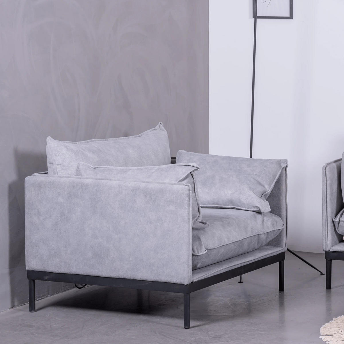 1-SITZER-SOFA Textil Grau - Grau, Textil (88/60/80cm) - Nest Dream