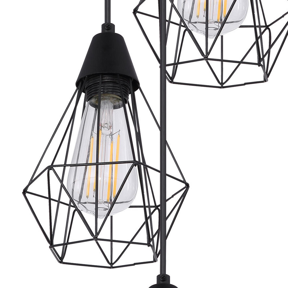 LED HÄNGELEUCHTE Metall Schwarz - Schwarz, Metall (29/29/120cm) - Globo Lighting