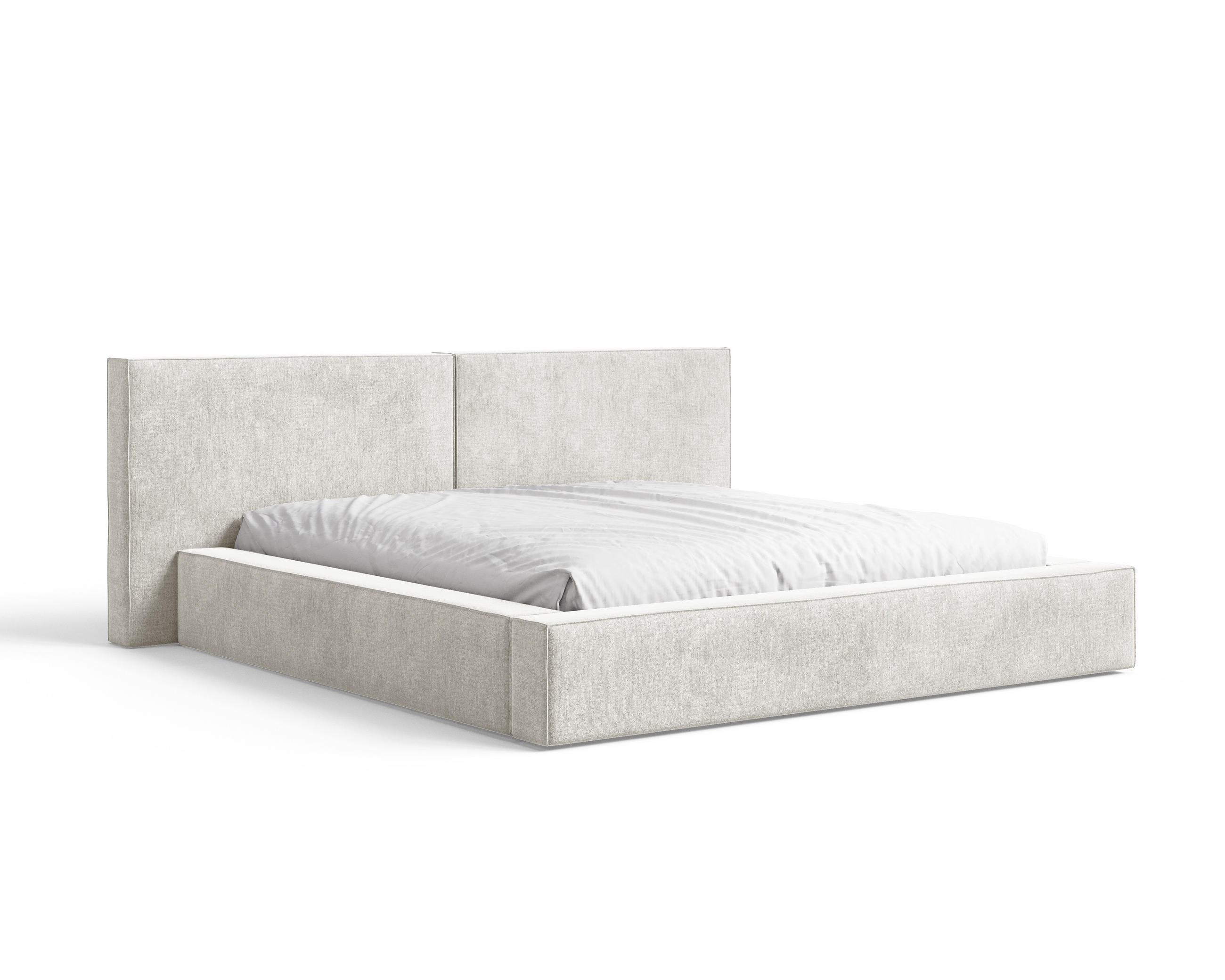 POLSTERBETT 06 140x200 cm – Tresor - Bett mit Bettkasten, Metall-Lattenrost - Creme, Holz (140/200cm) - ROYAL24_MARKT