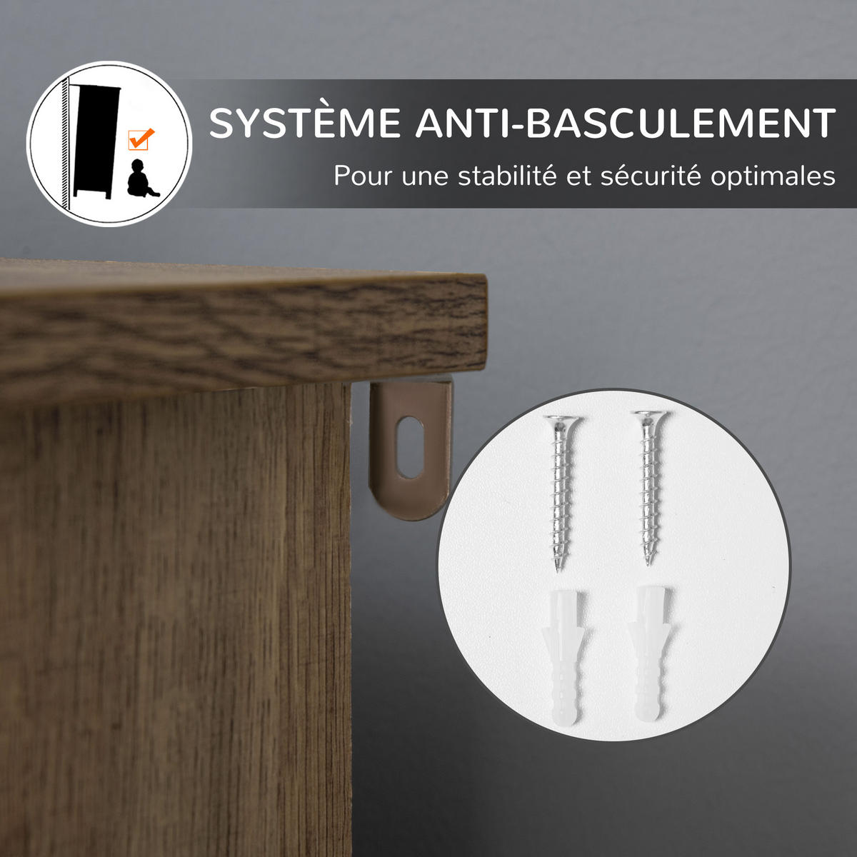 AKTENREGAL DE-14407 Industriedesign mit Metalltüren Schwarz/Holz - Braun, Holzwerkstoff (35/116.5/75cm) - ComfortXL