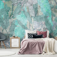 VLIESTAPETE Grün 150/105 cm - Grau/Grün, Textil (150/1cm) - KUNSTLOFT