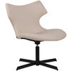 DREHSTUHL Lederlook creme - Creme/Schwarz, Textil/Metall (65/79/69cm) - CLP