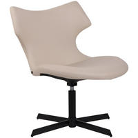 DREHSTUHL Lederlook creme - Creme/Schwarz, Textil/Metall (65/79/69cm) - CLP