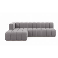 ECKSOFA GRAND L 295 cm, Stoff Salvador, Grau, Links - Grau, Holz (295/179cm) - Kaiser Möbel