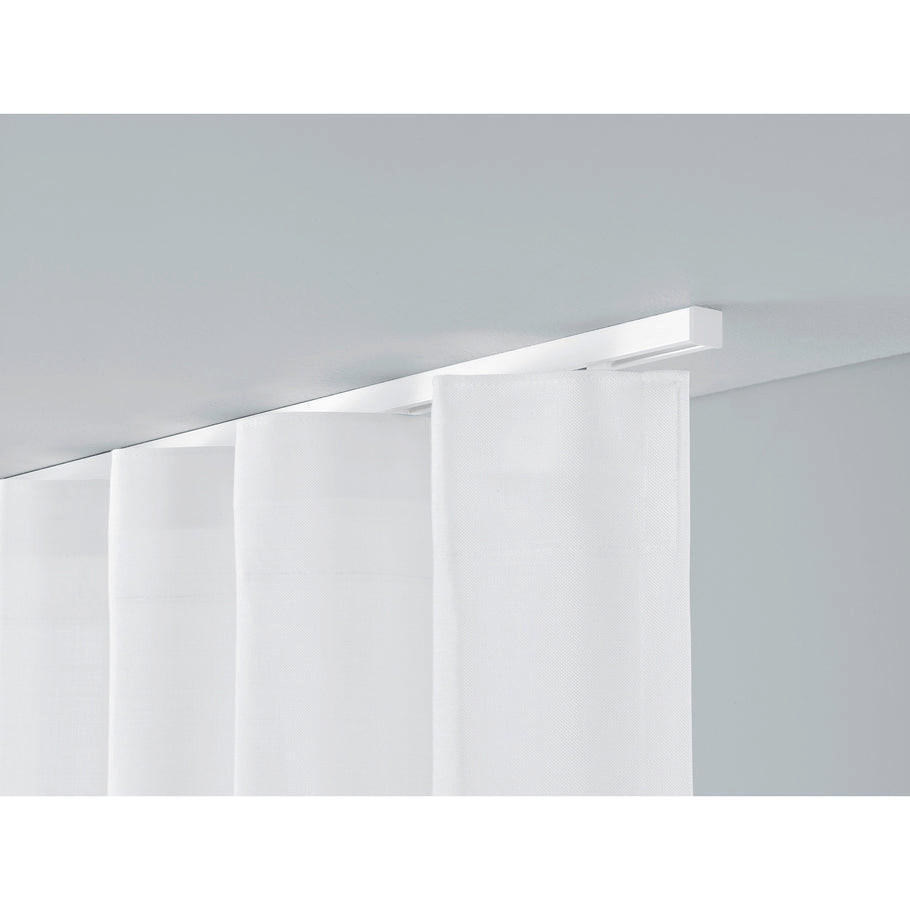 GARDINENSCHIENE 1-lauf Square - Weiß, Metall (300cm) - Deco-Raum