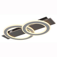 LED DECKENLEUCHTE JAYDEN Schwarz Grau Gebürstet - Schwarz, Metall (63/35/7cm) - Globo Lighting