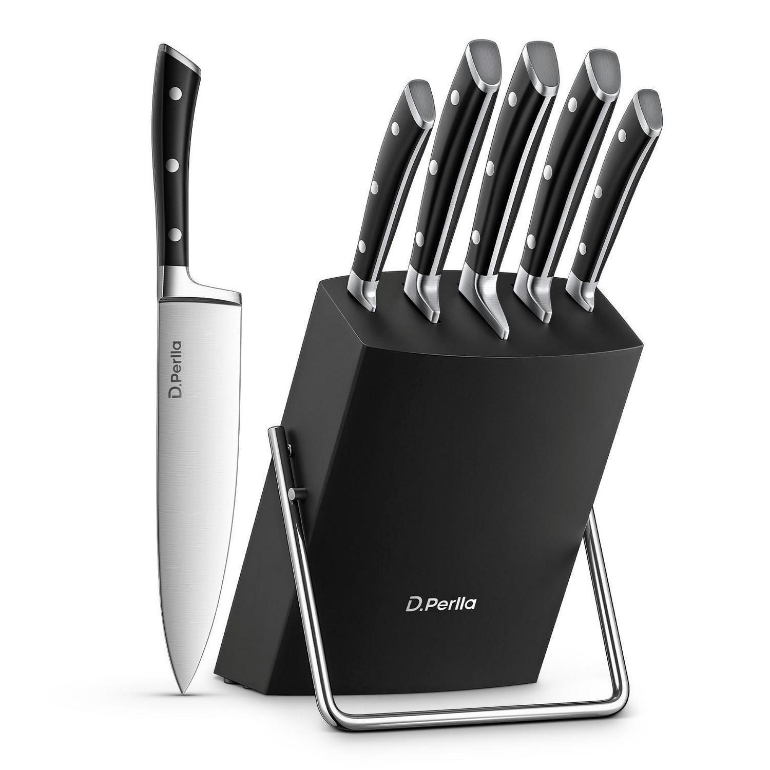 MESSERBLOCK Set 6-teilig Edelstahl Schwarz - Schwarz, Metall
