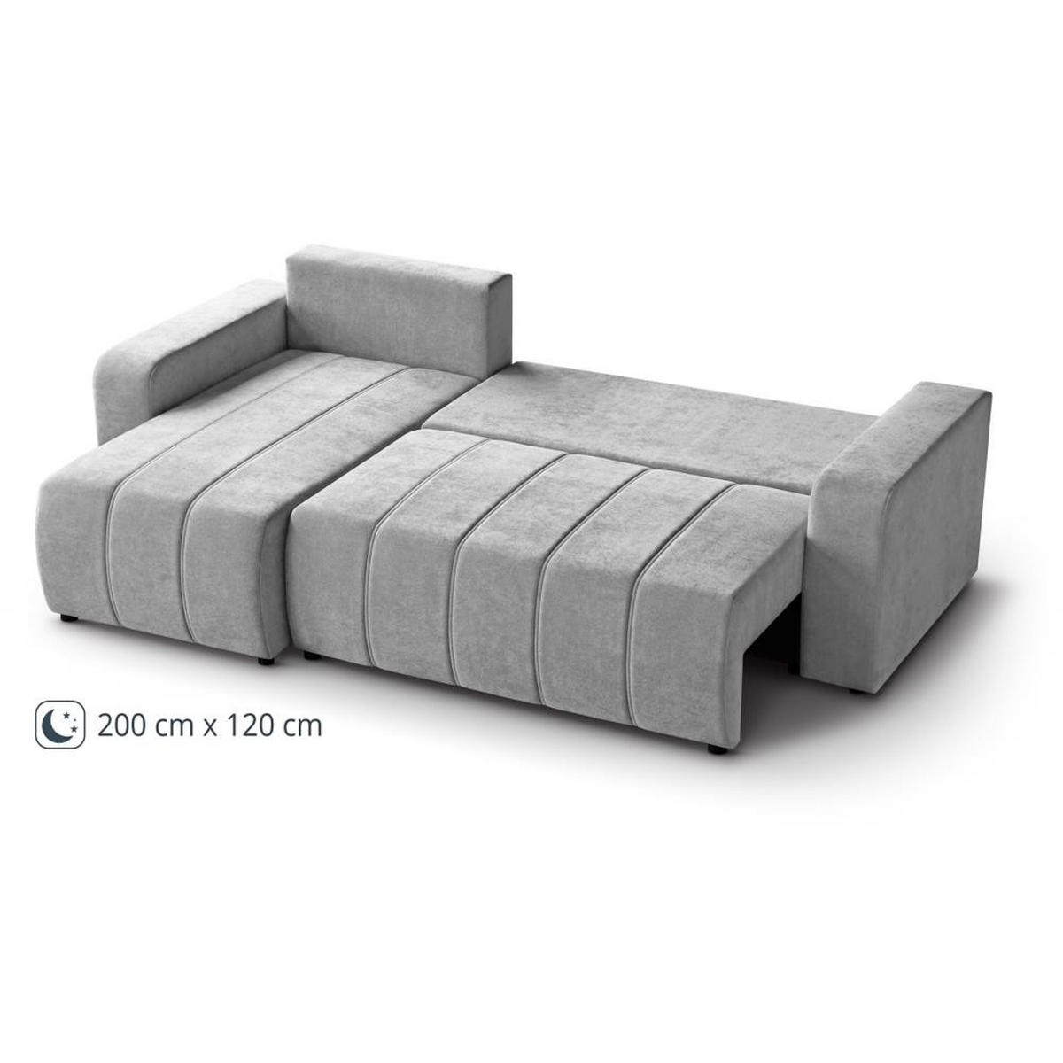 ECKSCHLAFSOFA Mori dunkelblau - Schwarz/Dunkelblau, Kunststoff/Textil (250/155cm) - Beautysofa