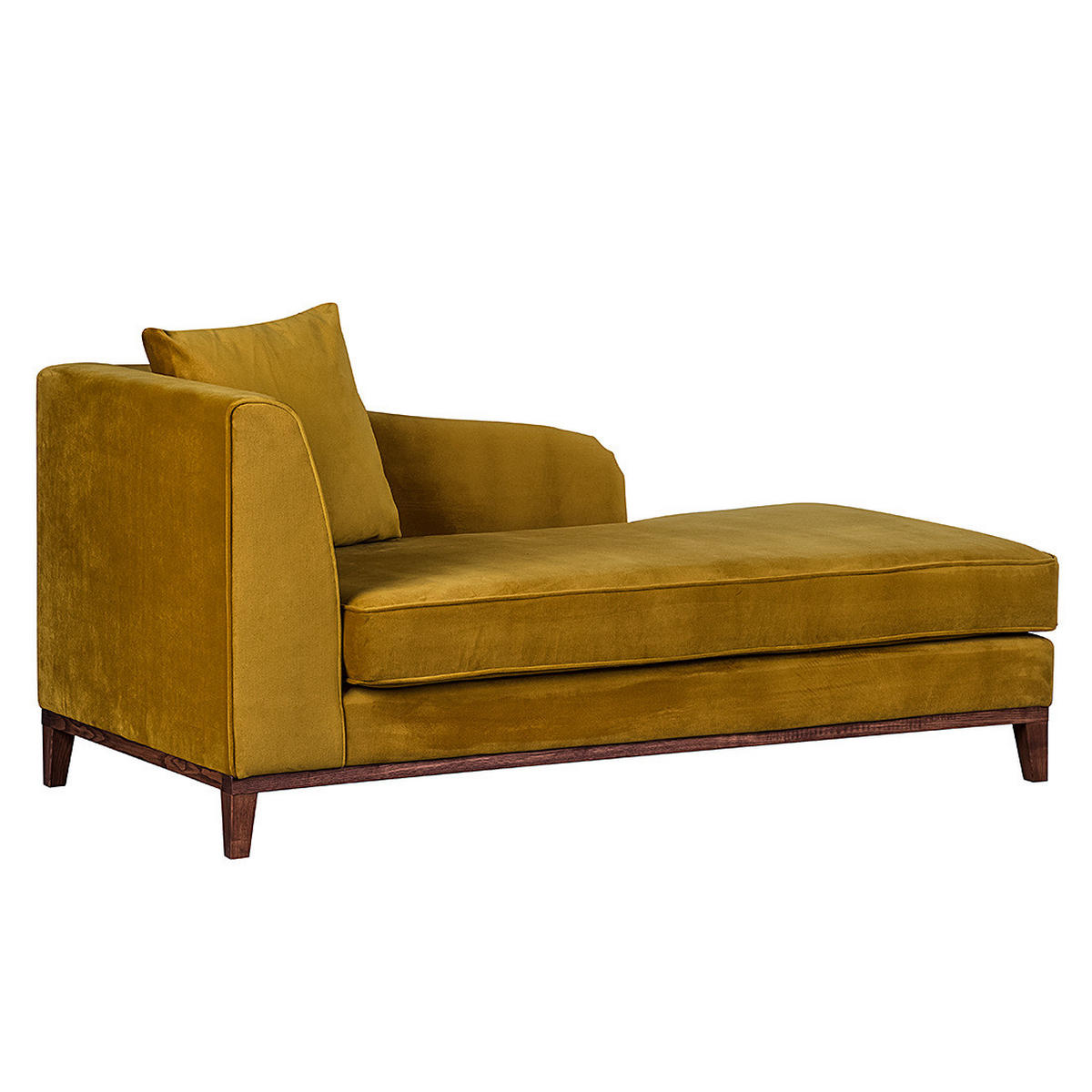 RECAMIERE - Gelb, Holz/Textil (165/77/82cm) - home24