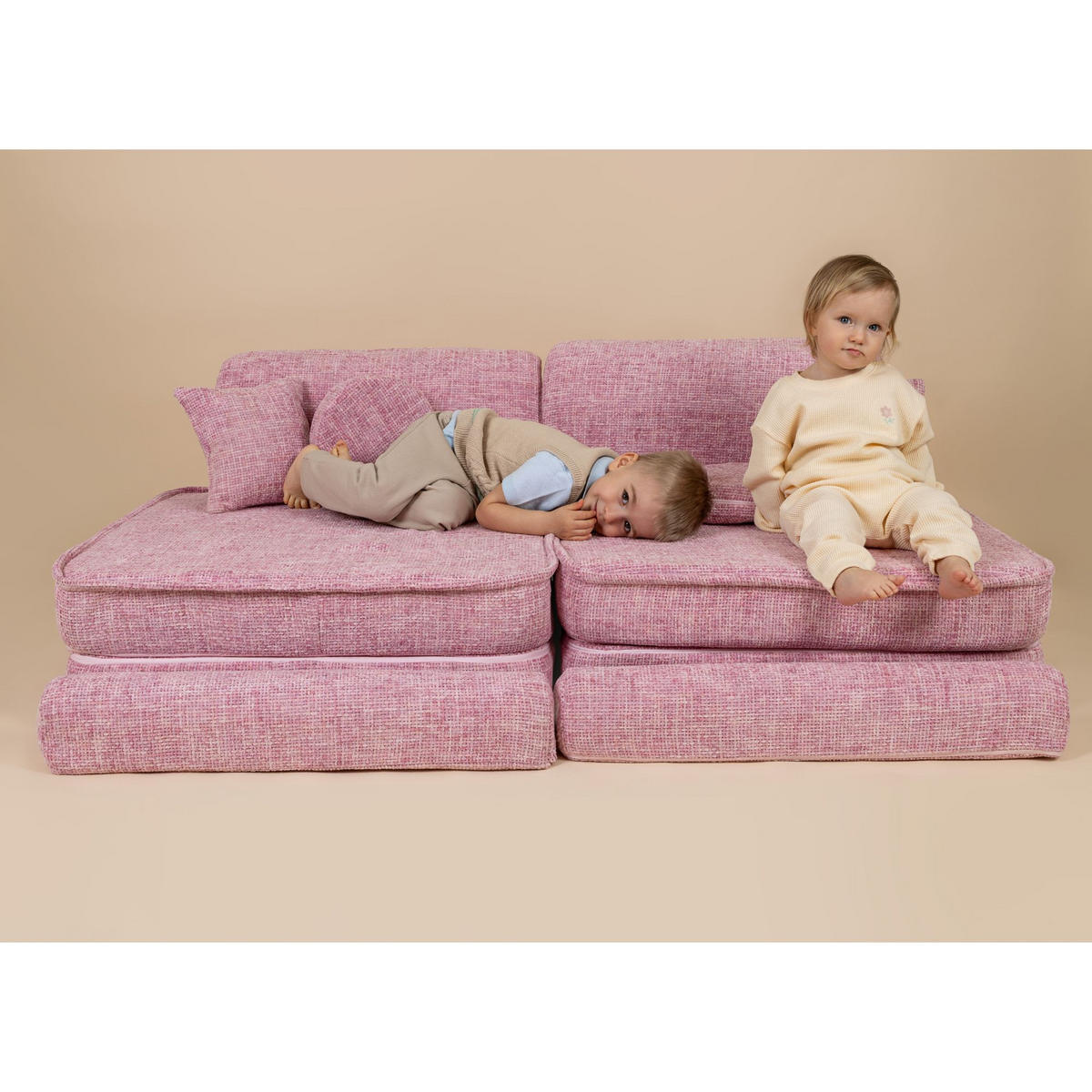 KINDERSOFA, Pocket Max, Tangle, Lagunenblau - Blau, Textil (120/25/60cm) - MeowBaby