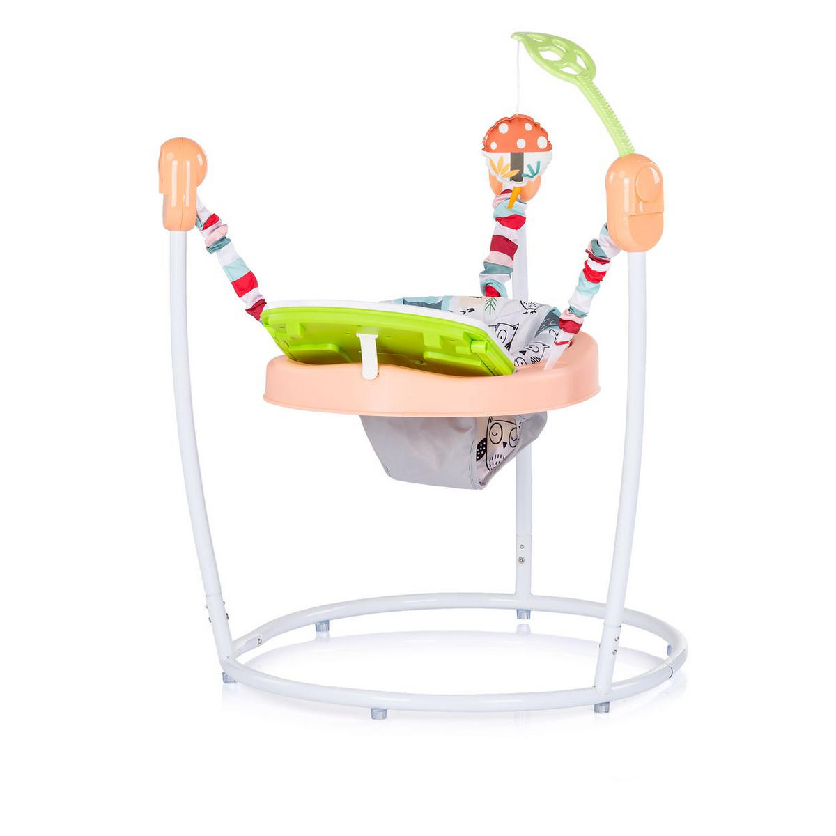HOPSER Jumpy Joy Musik Licht rosa Tiere Hängespielzeug Motorikspielzeug - Rosa, Metall (66/71/71cm) - Chipolino