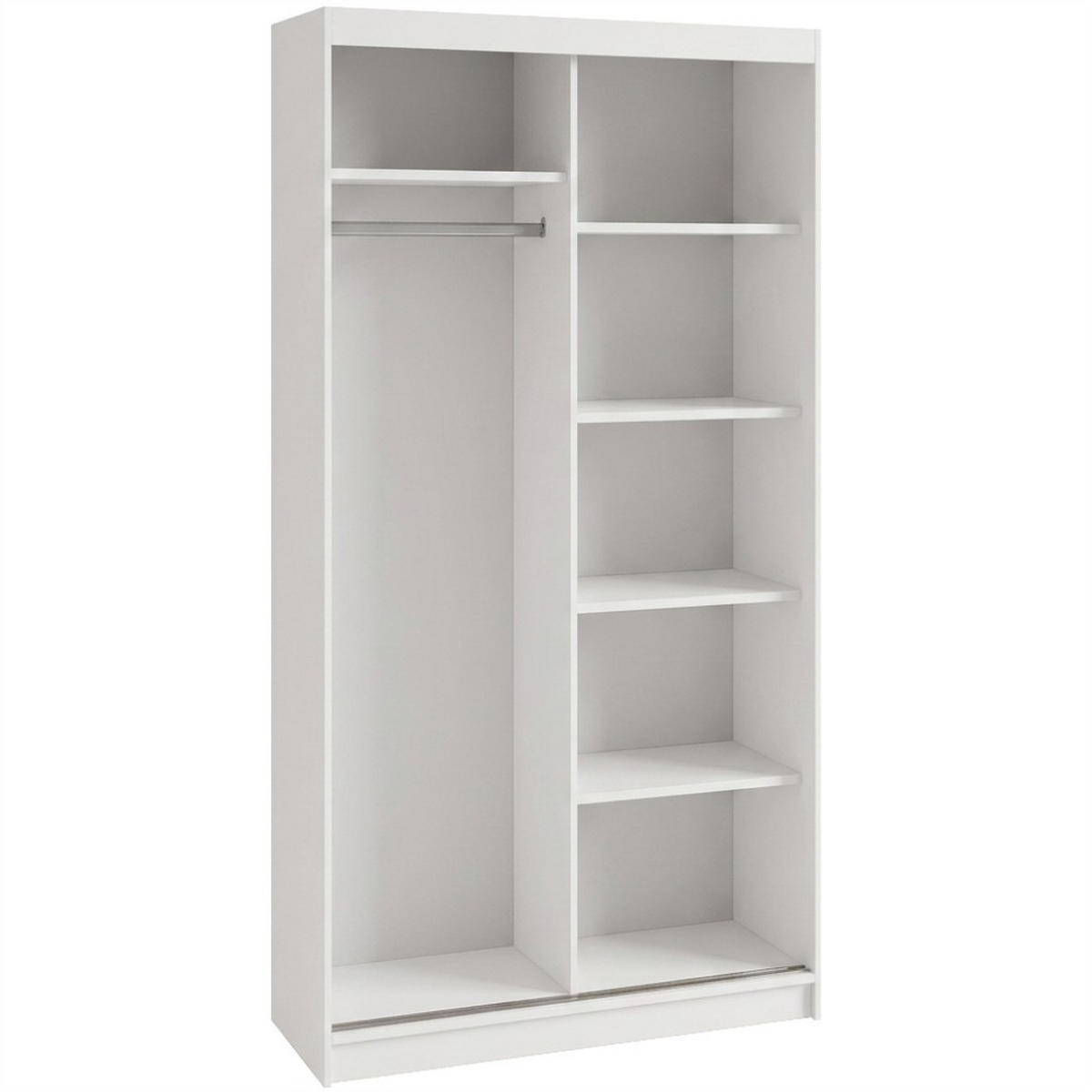 SCHWEBETÜRENSCHRANK Donatello mit 2 Türen. 100 cm, Weiß+eiche Artisan - Weiß/Eiche Artisan, Holzwerkstoff (100/205/60cm) - Beautysofa