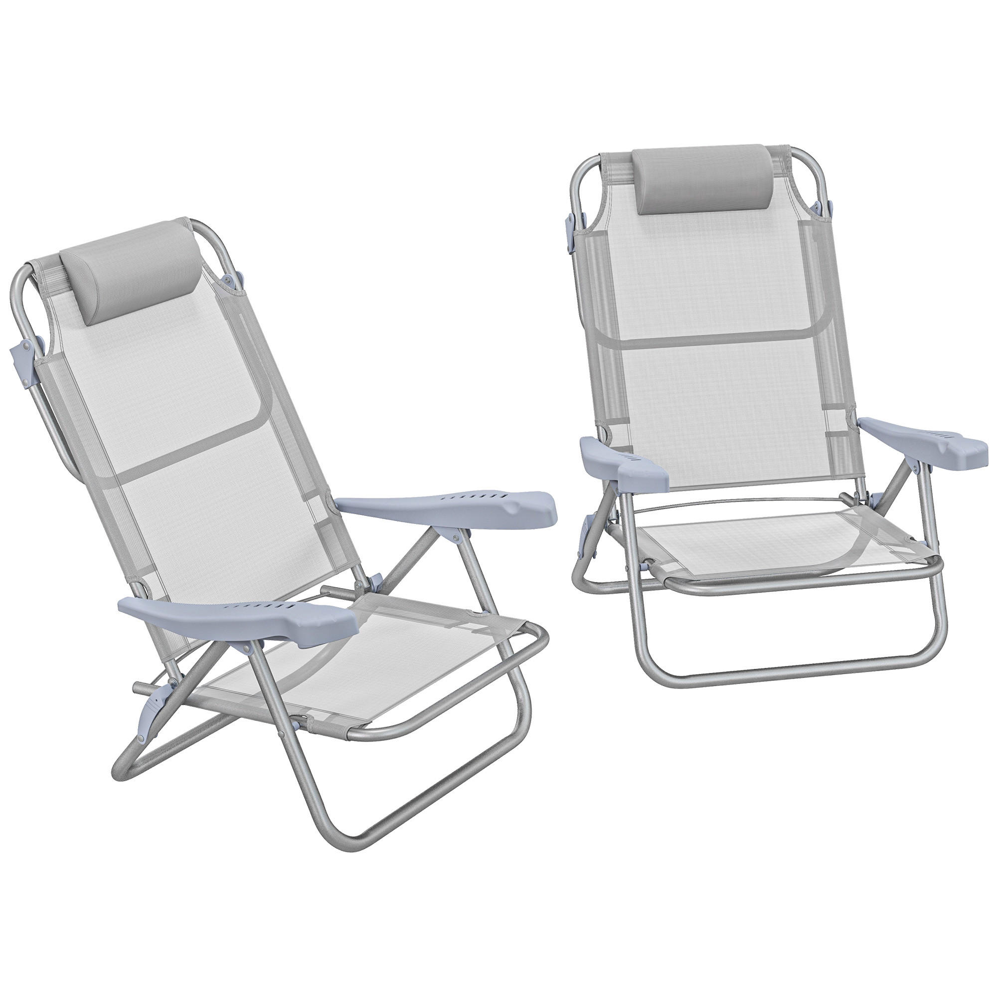 GiPP Gartenliege Hellgrau 62x80x65 cm