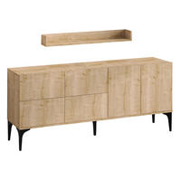 SIDEBOARD Assen Braun Länge 186 cm - Braun, Holzwerkstoff (186/33/44cm) - Concept Usine