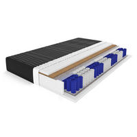 TASCHENFEDERKERNMATRATZE 7 Zonen + KOKOS 140/200 Schwarz H4 - Schwarz, Textil (140/200cm) - Deine Möbel 24