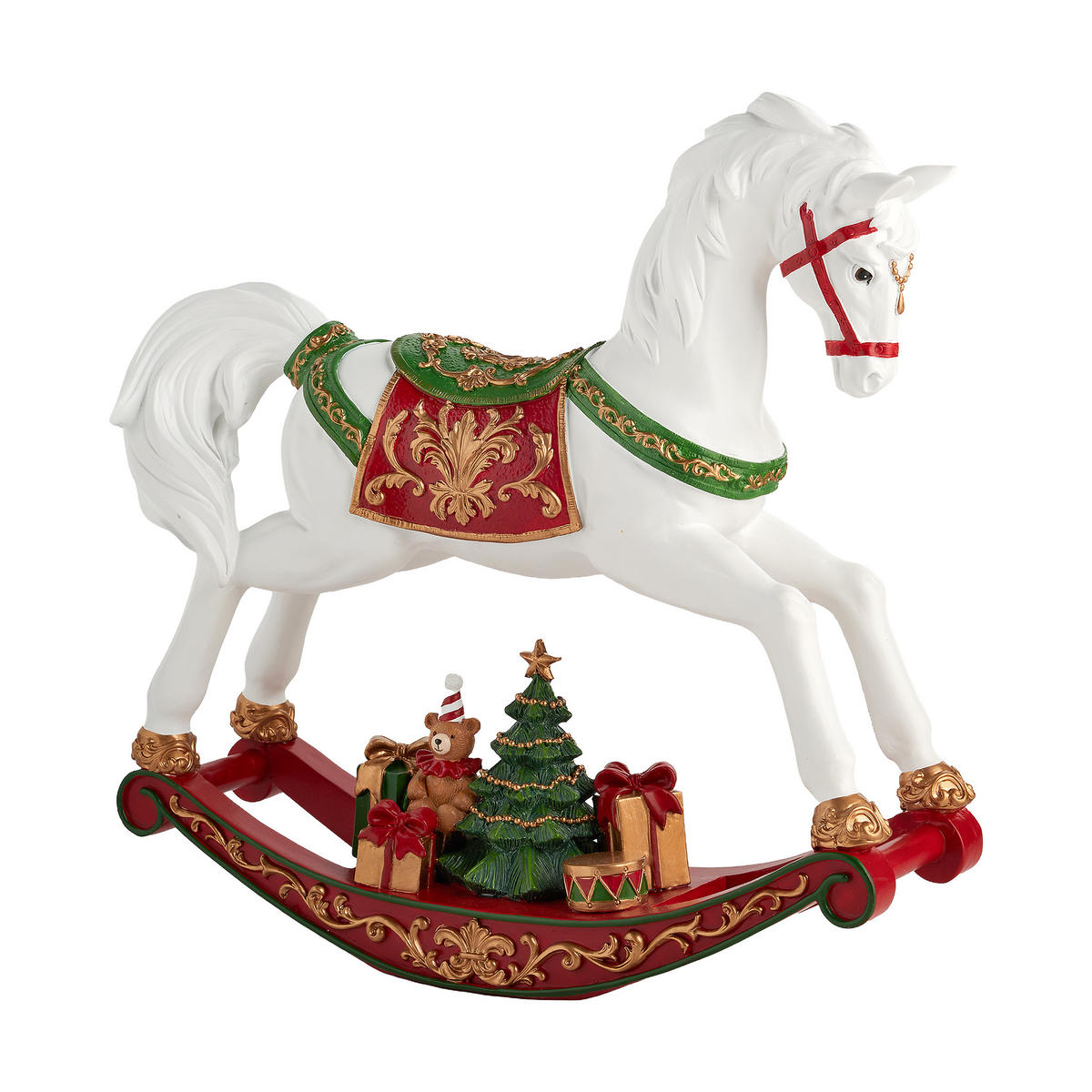 DEKOFIGUR Merryhorse, Rot, 33.5x10x34 cm, Dekorative Weihnachtsdeko - Rot, Kunststoff (10/33.5/34cm) - home&you