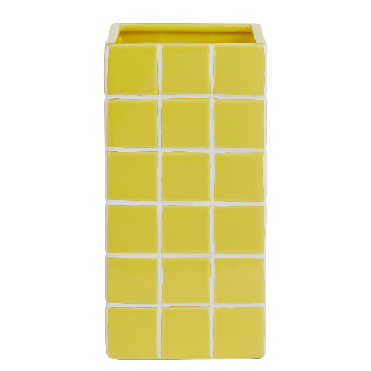 VASE Tiles 20cm - Gelb, Stein (20cm) - Butlers