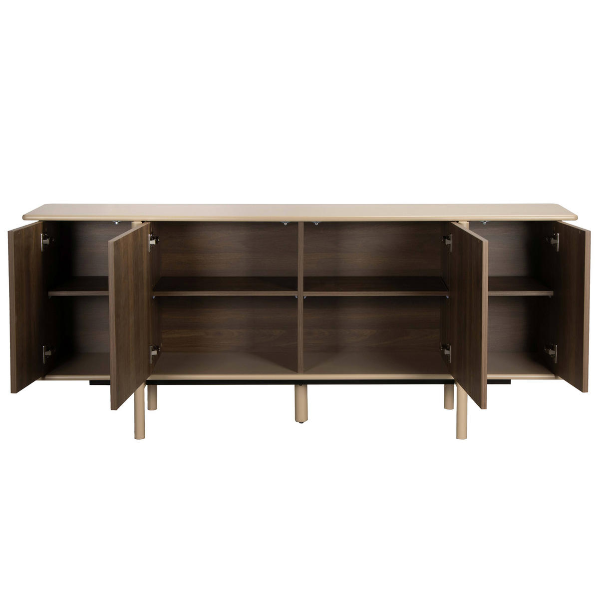 SIDEBOARD mit 4 Türen, taupe - Taupe, Holz (180/75/40cm) - Oviala