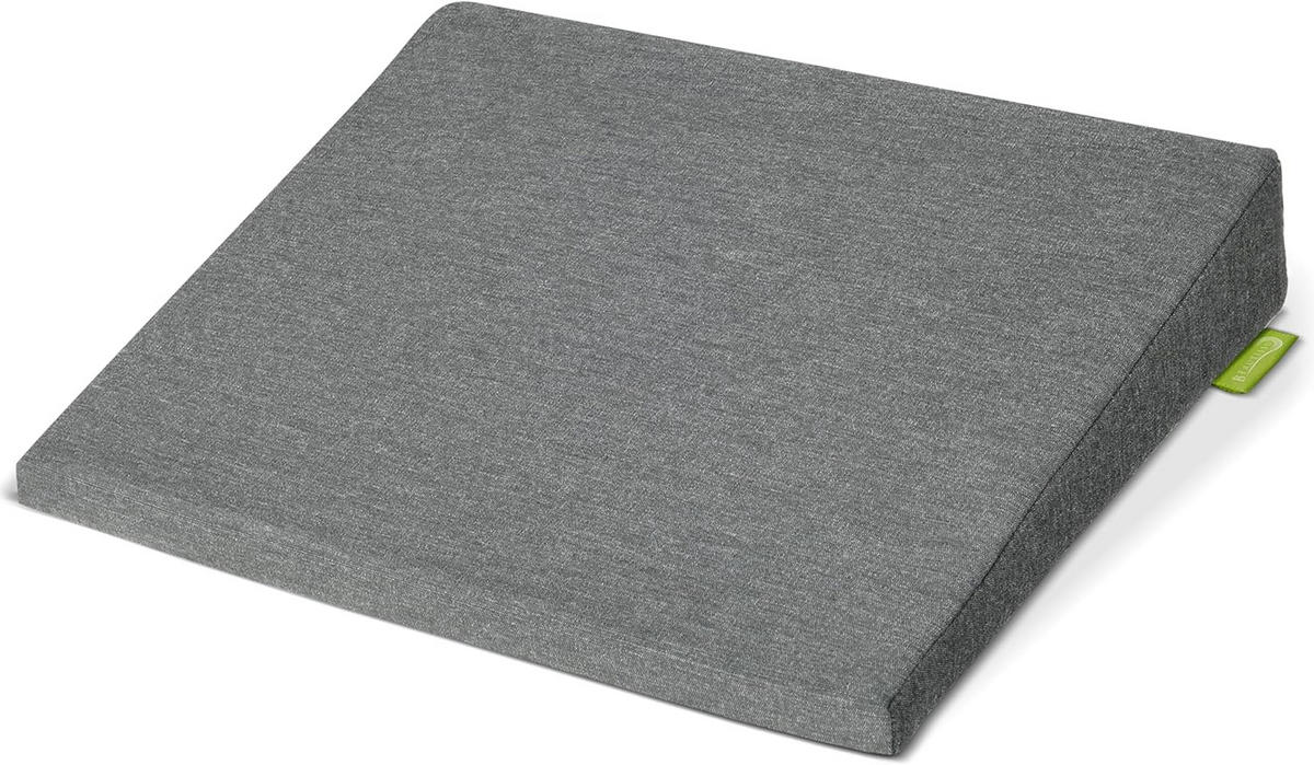 SITZKEILKISSEN BeauErgo 37/33,5 cm Hellgrau - Hellgrau, Textil (37/33/7cm) - Beautissu 