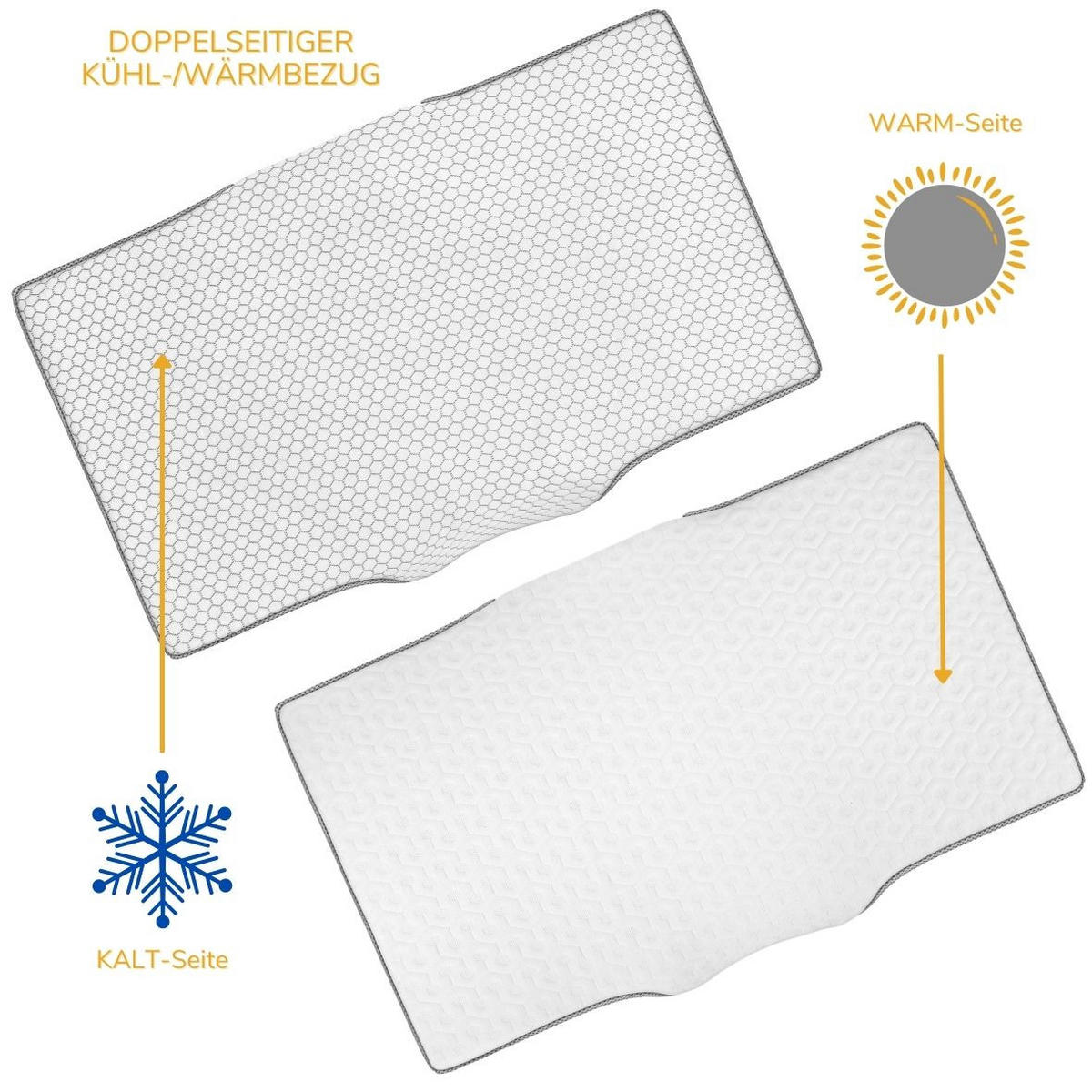 ANTI-FALTEN-KISSEN, ERGONOMISCH ERGO 65/40 CM - Grau, Textil (40/65cm) - INPHYSIO