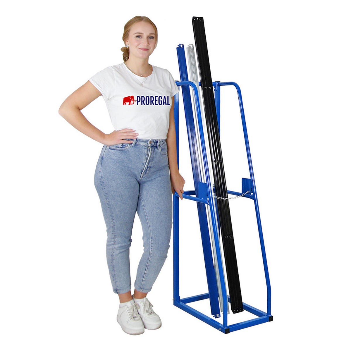 VERTIKALREGAL Rhino Grundregal HxBxT 150x36x60cm Blau - Blau, Metall (36/150/60cm) - PROREGAL