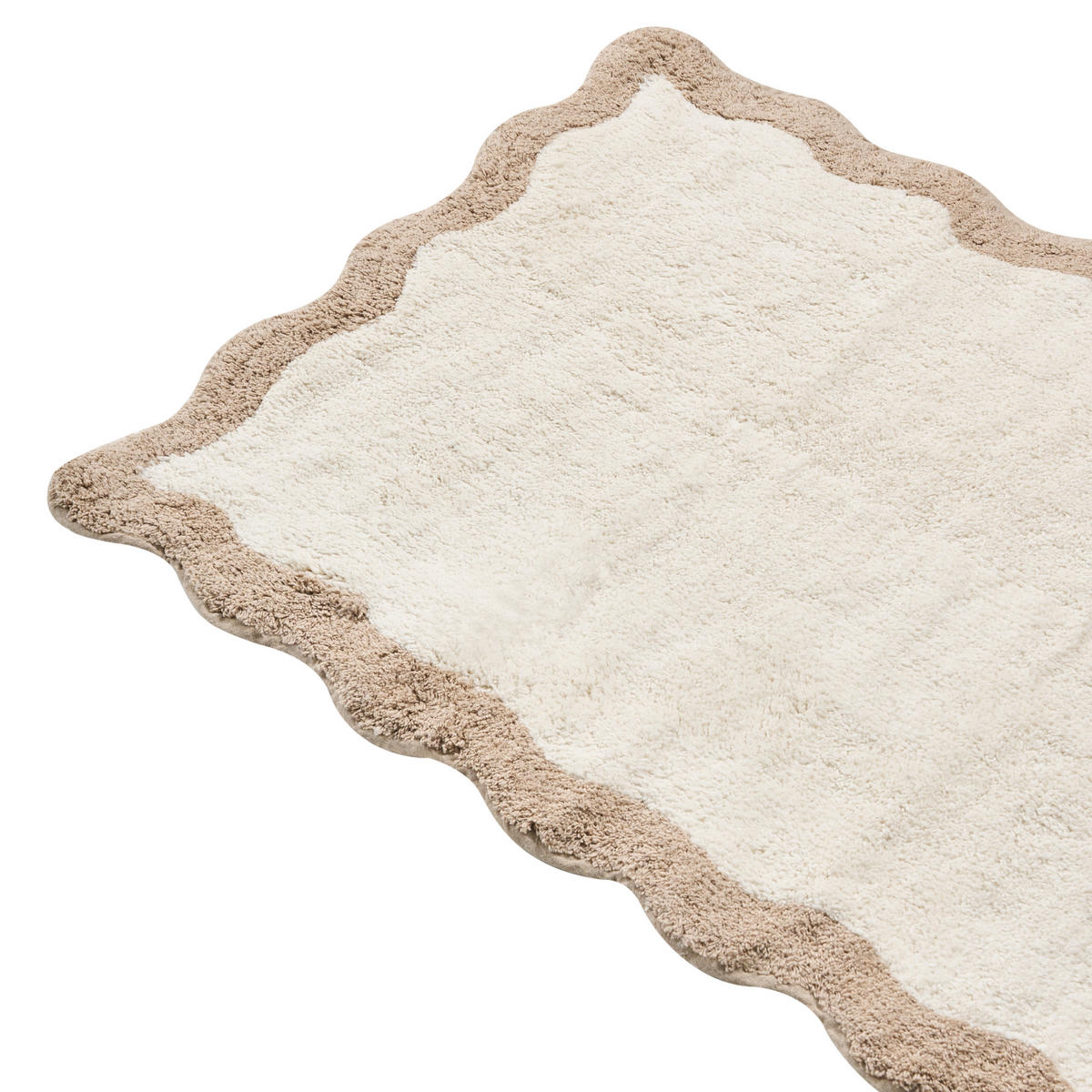 KOUPELNOVÁ PŘEDLOŽKA Hnědá/Béžová 60/90 cm Bavlna Nangal - hnědá/béžová, textil (60/90cm) - Beliani
