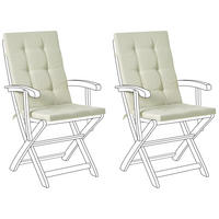 Sitzauflagen 2er-Set Hellgrün 42/95 cm Maui Premium - Hellgrün, Textil (95/5/42cm) - Beliani