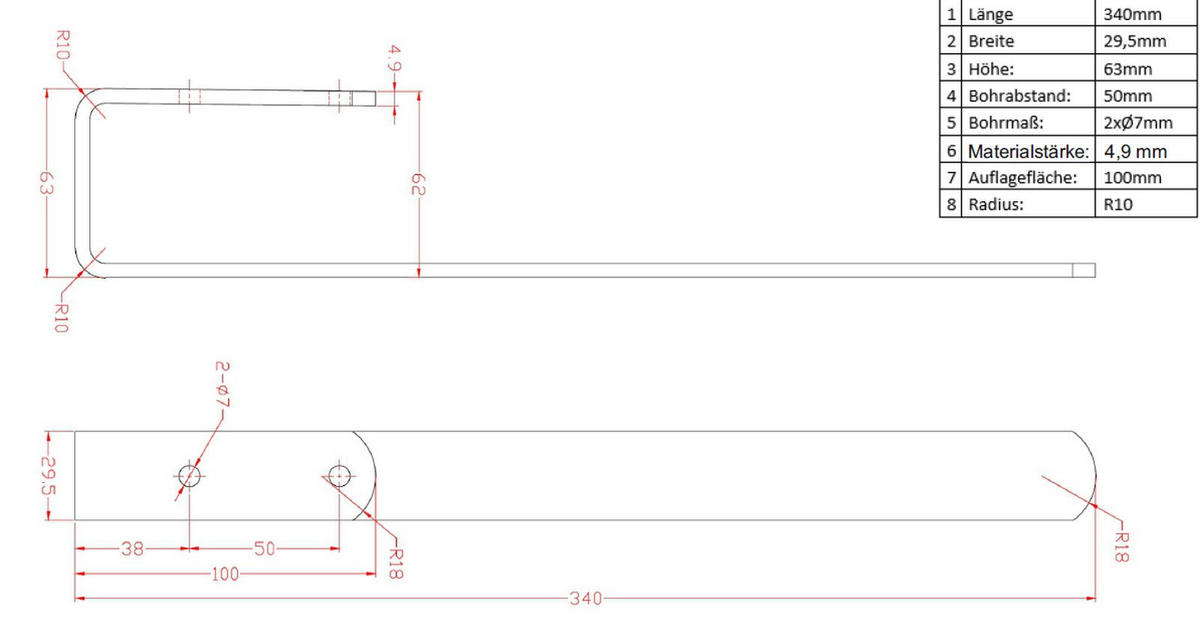 HANDTUCHSTANGE Edelstahl, Handtuchhalter Schwarz, Badezimmer, Küche - Schwarz, Metall (3/6.3/34cm)