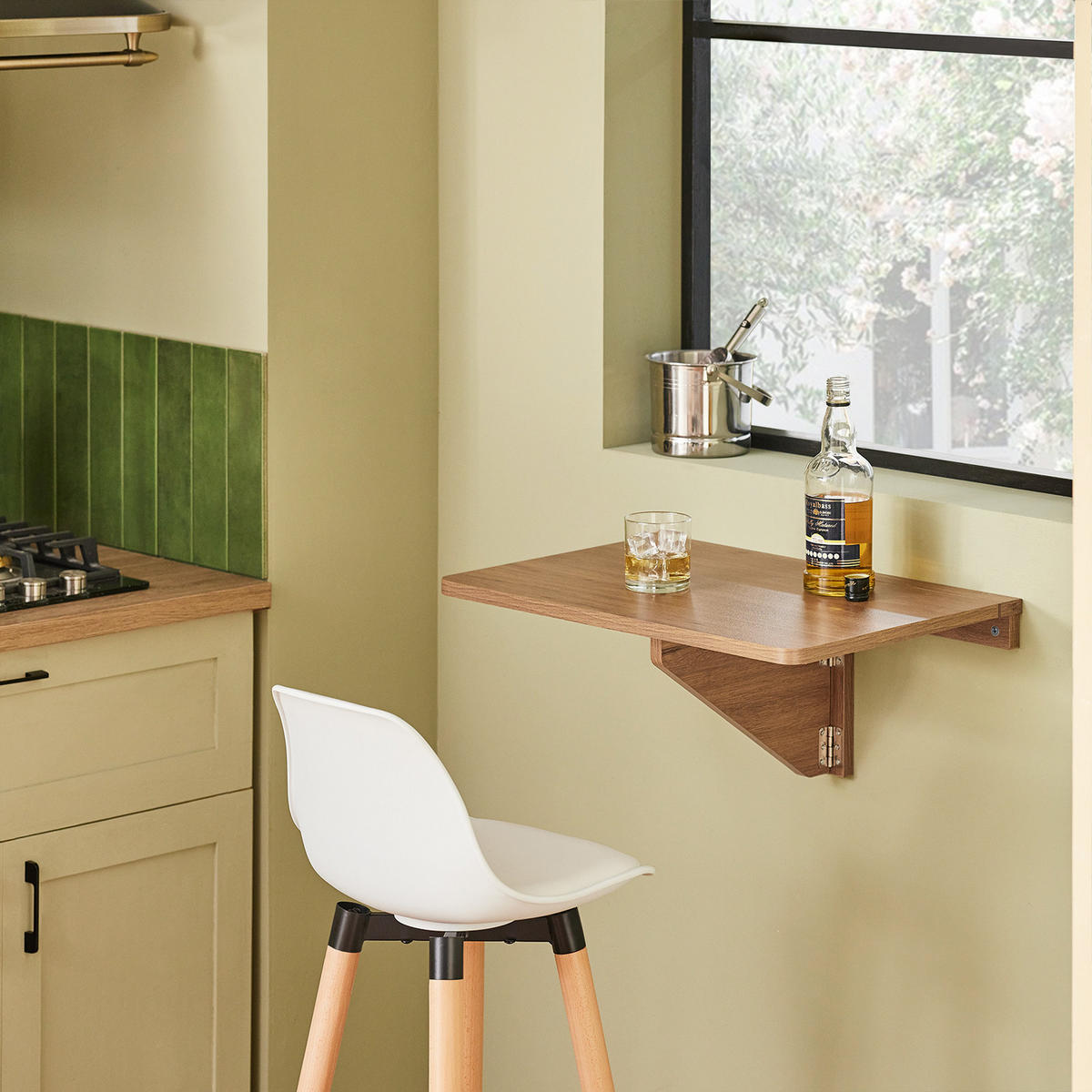 WANDKLAPPTISCH Vintage - Braun, Holzwerkstoff (60/6/40cm) - SoBuy
