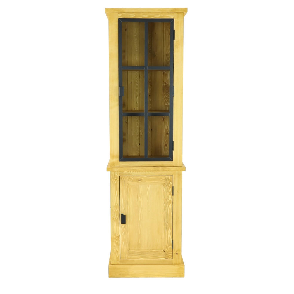 VITRINE aus Massivholz Industrial - Honig, Holz (59/203/45cm) - Seart