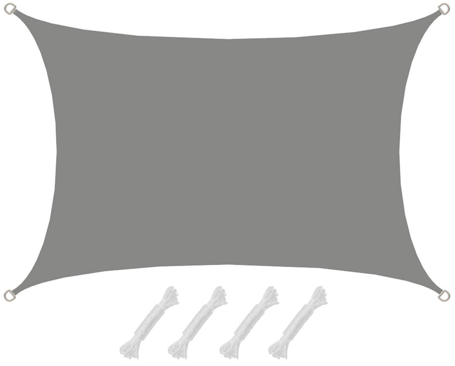 SONNENSEGEL 300/400 cm grau, rechteckig - Grau, Kunststoff (300/400cm) - Amanka