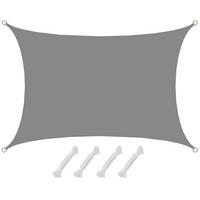 SONNENSEGEL 300/400 cm grau, rechteckig - Grau, Kunststoff (300/400cm) - Amanka